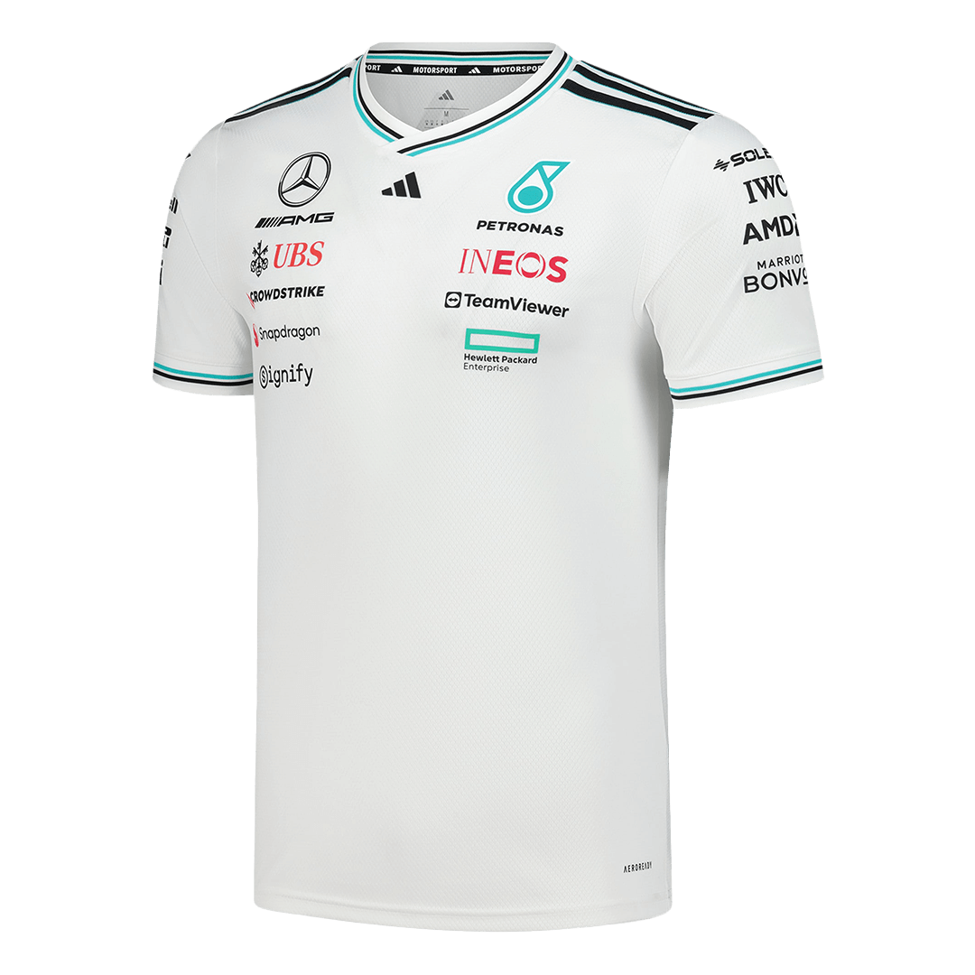 Mercedes Camiseta de Piloto Blanca 2025
